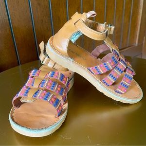 Carter’s Strappy Brown Sandals with colorful design